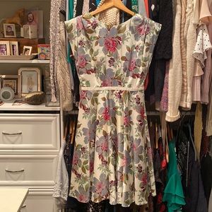 Summer floral cocktail dress from UK. UK size 10 (US size 6).